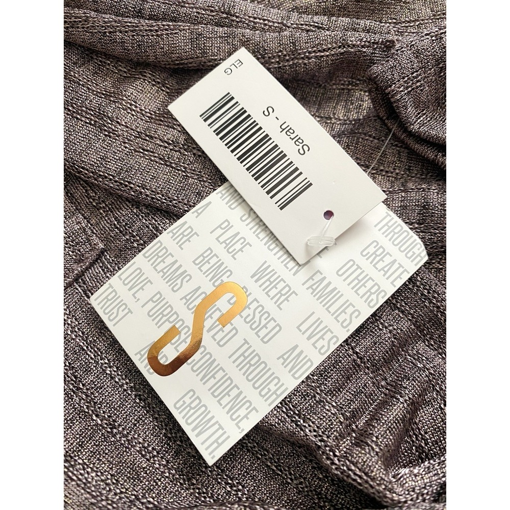 NWT LulaRoe Womens Sarah Open Front Long Cardigan Duster Metallic Mauve Size S - Picture 5 of 7